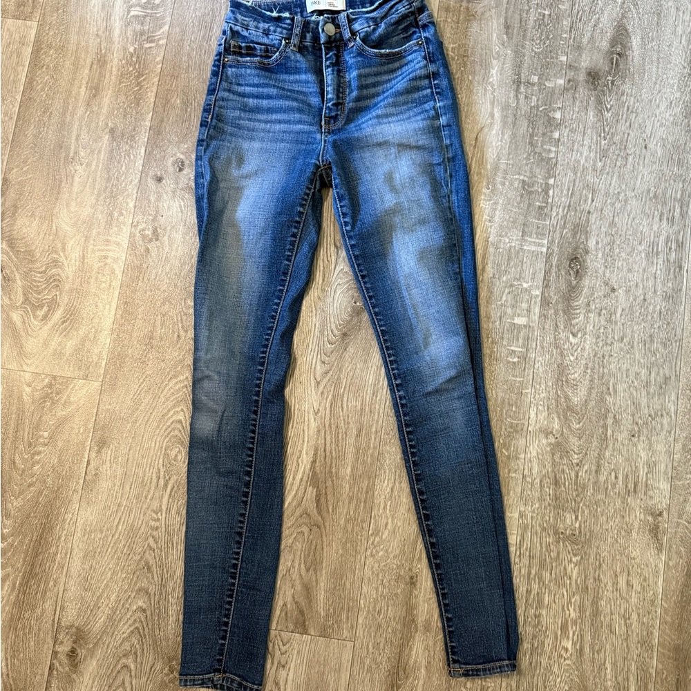BKE Women's Skinny Jeans in Deep Blue